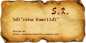 Sántha Kamilló névjegykártya